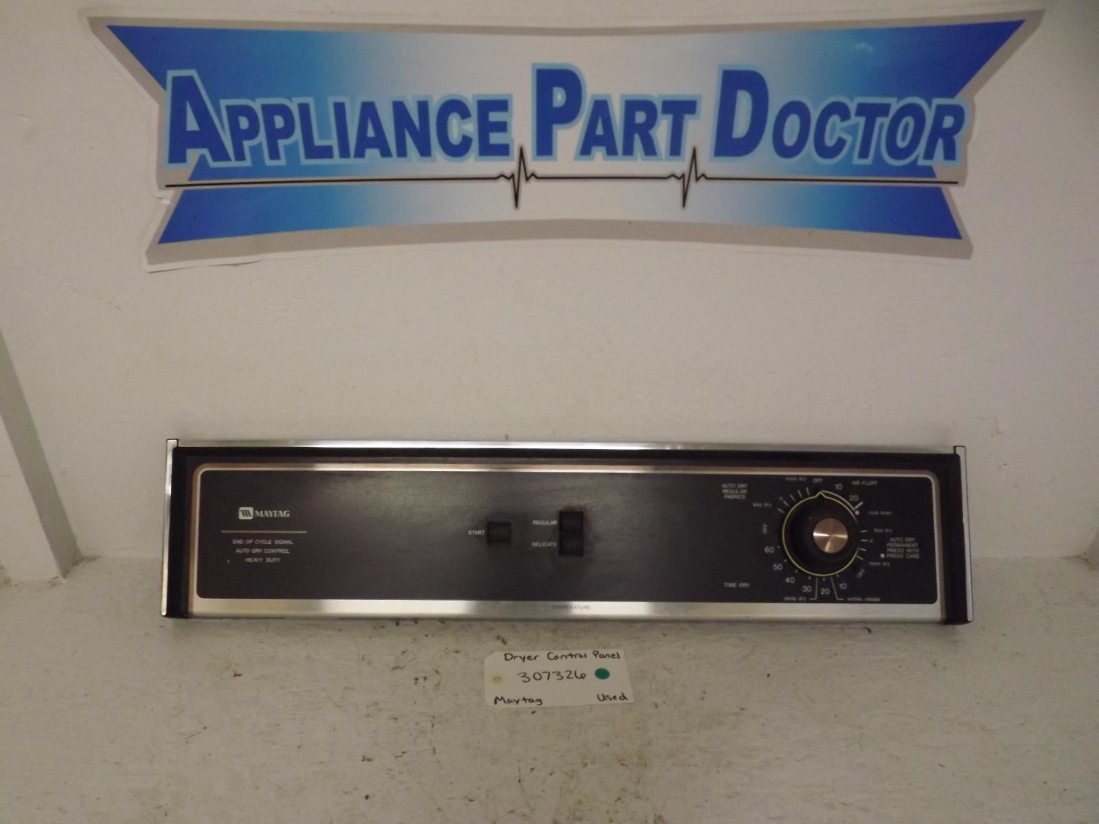 Maytag Dryer 307326 WP305448 Control Panel Used Maytag Dryer 307326 WP305448 Control Panel Used